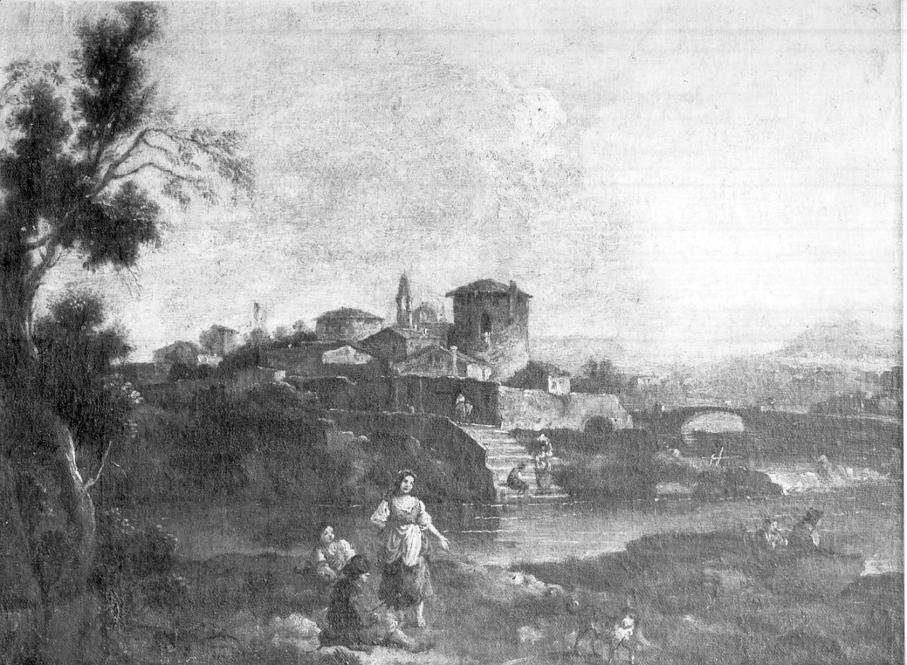 Paesaggio con veduta e figure - Museo Civico Ala Ponzone